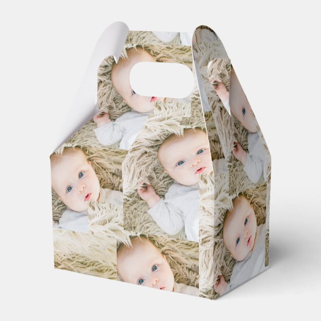 Rosa Personlig Fotocirkel på födelsedagen Presentaskar (Framsidan Sidan)