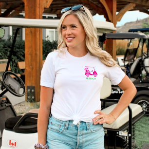 Rosa Personlig Golf Cart T Shirt