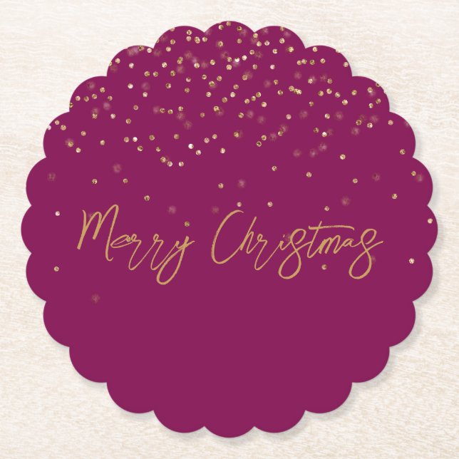 Rosa Personlig Guld Namn Glitter Gnistra punkter Underlägg Papper (Framsida)