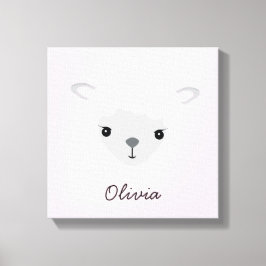 Rosa personlig illustration av får Nursery Art Canvastryck