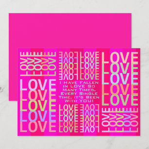 Rosa Personlig "KÄRLEK" Kort