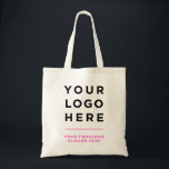 Rosa personlig logotyp och text till påsen tygkasse<br><div class="desc">Enkel rosa Professionell Business Logotyp Slogan Corporate Promotional to te bag som innehåller din företagsuppgift och en personlig slogan,  webbplats,  social eller någon marknadsföring-text,  perfekt som ger dig möjlighet för företag logotyp,  anställda,  kunder.</div>