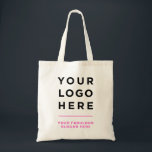 Rosa personlig logotyp och text till påsen tygkasse<br><div class="desc">Enkel rosa Professionell Business Logotyp Slogan Corporate Promotional to te bag som innehåller din företagsuppgift och en personlig slogan,  webbplats,  social eller någon marknadsföring-text,  perfekt som ger dig möjlighet för företag logotyp,  anställda,  kunder.</div>