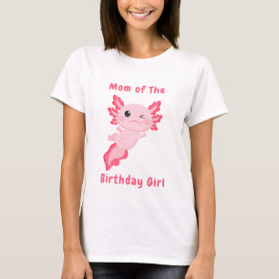 Rosa personlig Mamma födelsedagstjejen axolotl T Shirt