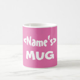Rosa Personlig Namn Mugg