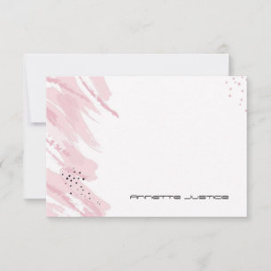 Rosa Personlig Notecards Tack Kort