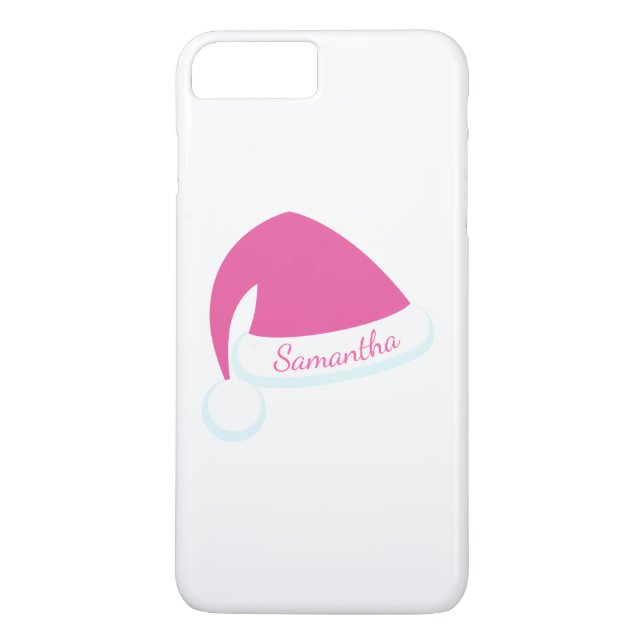 Rosa Personlig Santa Hat iPhone 7 Case-Mate iPhone Skal (Baksida)