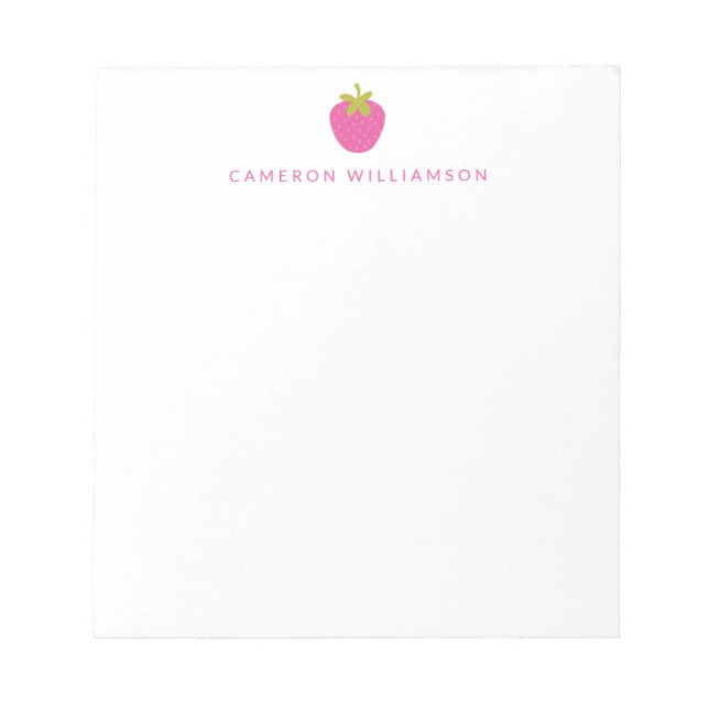 Rosa Personlig Stationery jordgubbsfrukt Anteckningsblock (Framsida)
