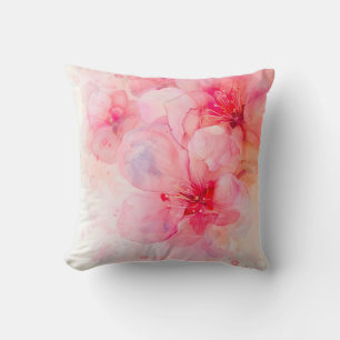 Rosa Petal Elegance Watercolor Kudde