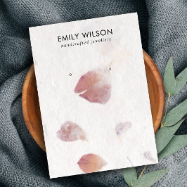 ROSA PETAL HANDMADE PAPPER STUD EARRING VISNING CA VISITKORT