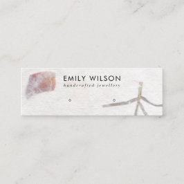 ROSA PETAL HANDMADE PAPPER STUD EARRING VISNING MINI VISITKORT