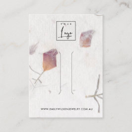 ROSA PETAL HANDMADE PAPPERT HAIR CLIP VISNING CARD VISITKORT