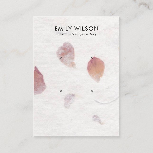 ROSA PETAL HANDMADE PAPPRARE 2 STUDIE VID UPPSKATT VISITKORT (Framsida)