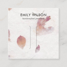 ROSA PETAL HANDMADE PAPPRARE HAIR CLIP-VISNING FYRKANTIGT VISITKORT