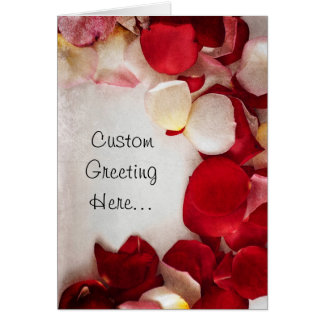 Rosa Petalkärlek Hälsningskort