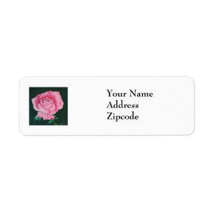 Rosa Petals-adressetikett Returadress Etikett