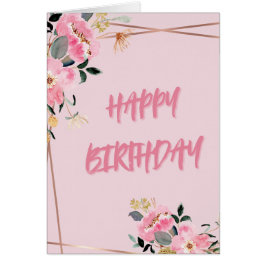 Rosa Petals Birthday OBS Kort