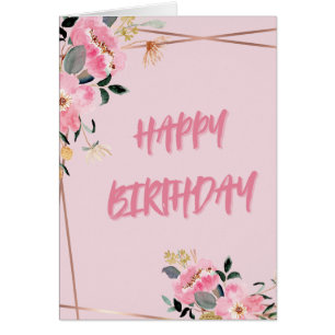 Rosa Petals Birthday OBS Kort