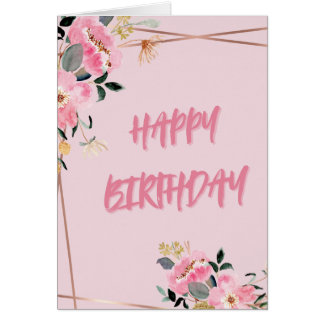 Rosa Petals Birthday OBS Kort