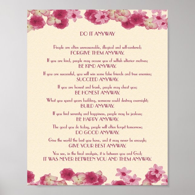 Rosa Petals gör det ändå Poster (Framsidan)