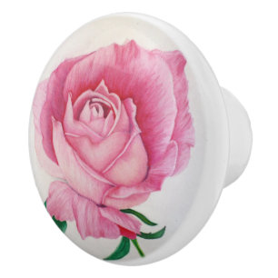 Rosa Petals Knob Knopp