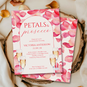 Rosa Petals och Proseccos Möhippa Inbjudningar
