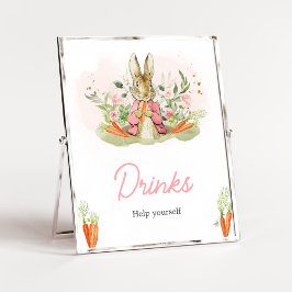 Rosa Peter Rabbit Baby Shower Drinks Poster