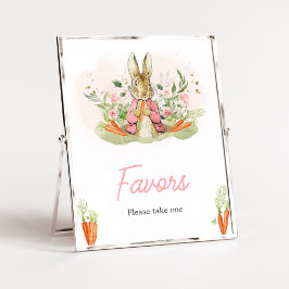 Rosa Peter Rabbit Baby Shower Favors Poster