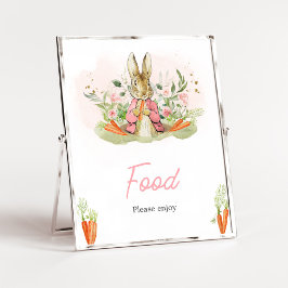 Rosa Peter Rabbit Baby Shower Food Poster