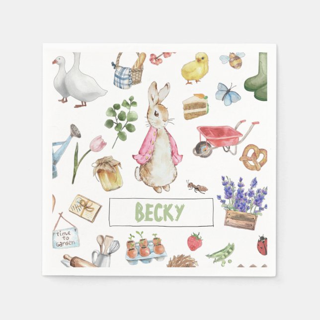 Rosa Peter the Rabbit Pappersservett (Framsidan)