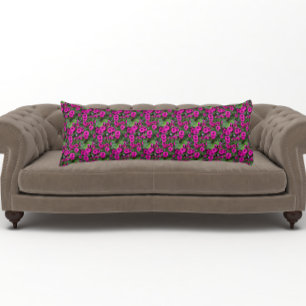 Rosa Petunias Blommönster Kroppskudde