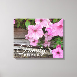 Rosa Petunias familje-offert Canvastryck