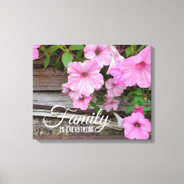 Rosa Petunias familje-offert Canvastryck