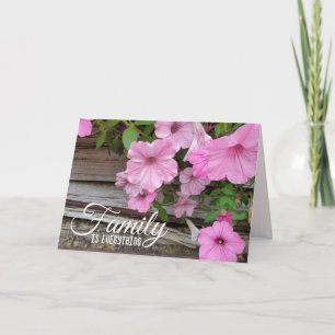 Rosa Petunias familjefödelsedag Kort