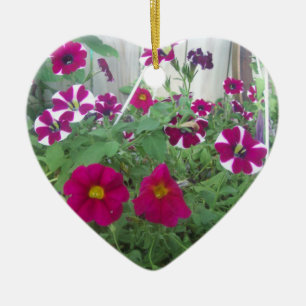 Rosa Petunias Julgransprydnad Keramik