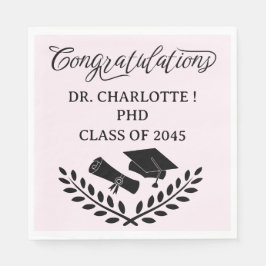 Rosa PHD-Studentfest Pappersservett