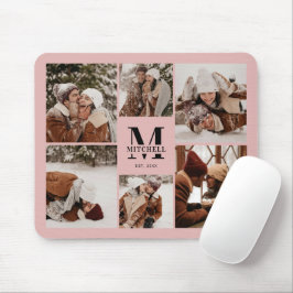 Rosa Photo Collage Personlig Monogram Gift Musmatta