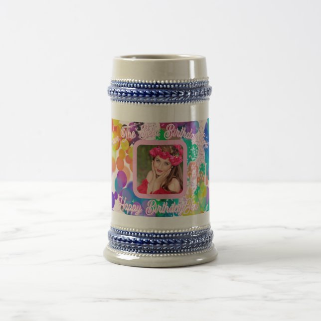 Rosa Photo Jumbo med bästa födelsedagsfärgsalterna Sejdel (Center)