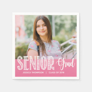 Rosa Photo Studentfest Papper Napkins Pappersservett