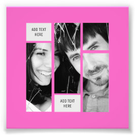 ROSA Photo Text Template - Överför till alla prese Fototryck