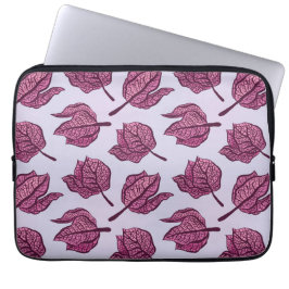 Rosa Physalis Flower Mönster Pastel Botanical Laptop Fodral