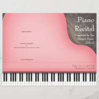 Rosa Piano Foldat Piano- eller Vocal Skäl-programm