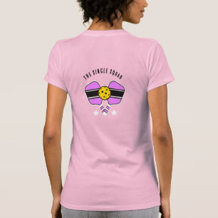 Rosa Pickleball design Anpassade namn T-Shirt