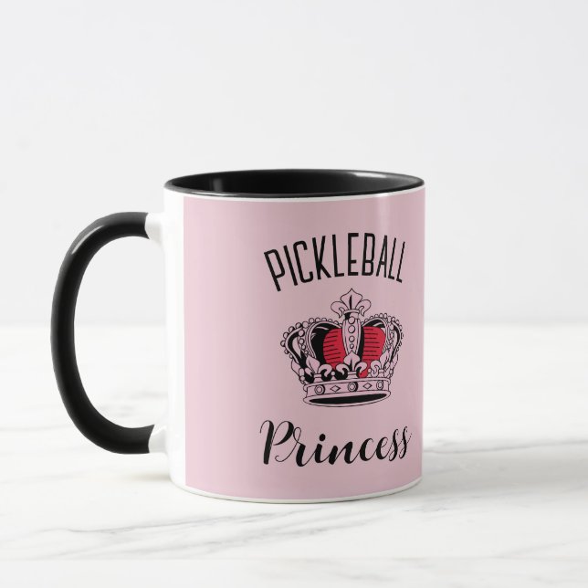 Rosa Pickleball Princess Krona Mugg (Vänster)