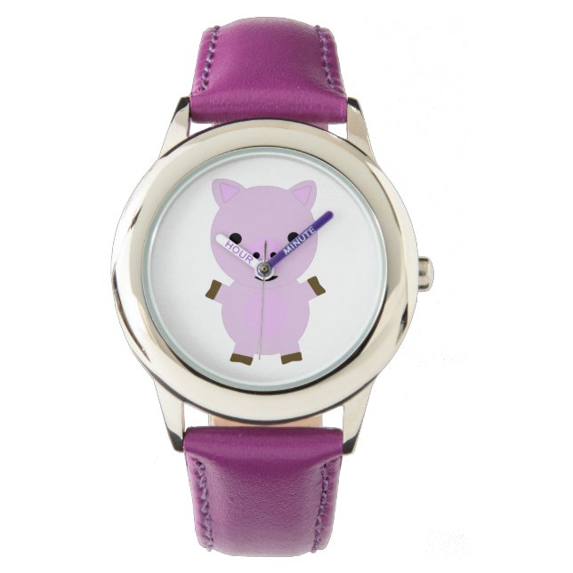 Rosa Piggy Armbandsur (Framsida)
