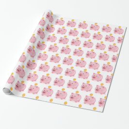 Rosa Piggy Bank Presentpapper