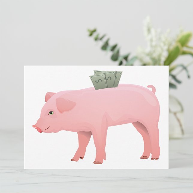 Rosa Piggy Banks inbjudningar (Skapare uppladdad)