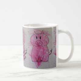 Rosa Piggy Kaffemugg