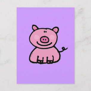 Rosa piggy vykort