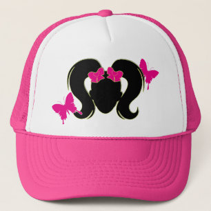 Rosa Pigtails Truckerkeps